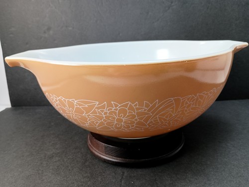Vintage Pyrex Woodland Tan Cenerentola ciotola 443 2,5 L ricambio servizio di miscelazione USA - Foto 9 di 14