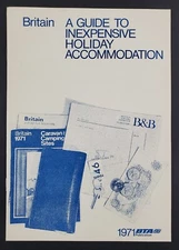 1971 Guide Cheap Holiday Accommodations Britain England Vtg Travel Booklet UK