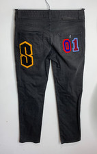 Stella McCartney embroidered jeans 8 W 26 L 28 slim charcoal stretch denim S 01