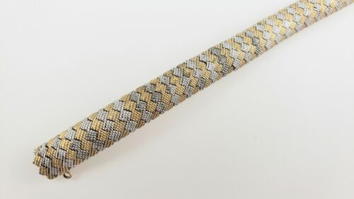 Vintage signiertes CINER Silber & Gold Armband 7" - Bild 3 von 12