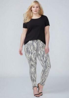 LANE BRYANT ~ New! NWT 14 or 26 ~ Zebra POWER POCKETS Super Stretch Skinny Jeans
