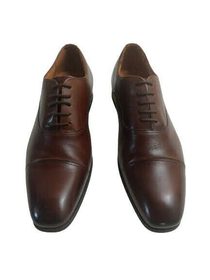 SAOLA Florsheim Shoe Oxford Mens sz 8D Brown Leather 14180 221 CapToe LaceUp Cognac