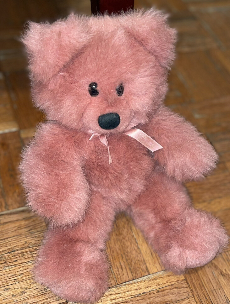 Vintage Applause Plush pink bear Cranberry Mauve 14.5” Great