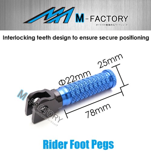 M-Grip Billet Front Rider Footpegs Fit Kawasaki ZRX 1200 / S / R 02-09 - Picture 8 of 15