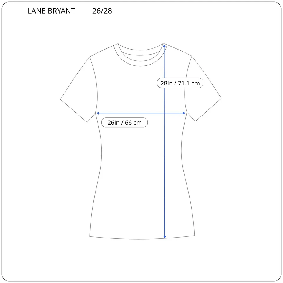 Lane Bryant Womens Top 26 28 Plus Tee Short Sleeve Cotton Blend Green Stars - Image 2 of 4