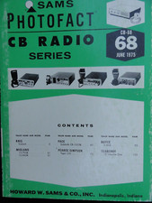 Original Sams Photofact CB Radio Series Service Repair Manual Book CB-68