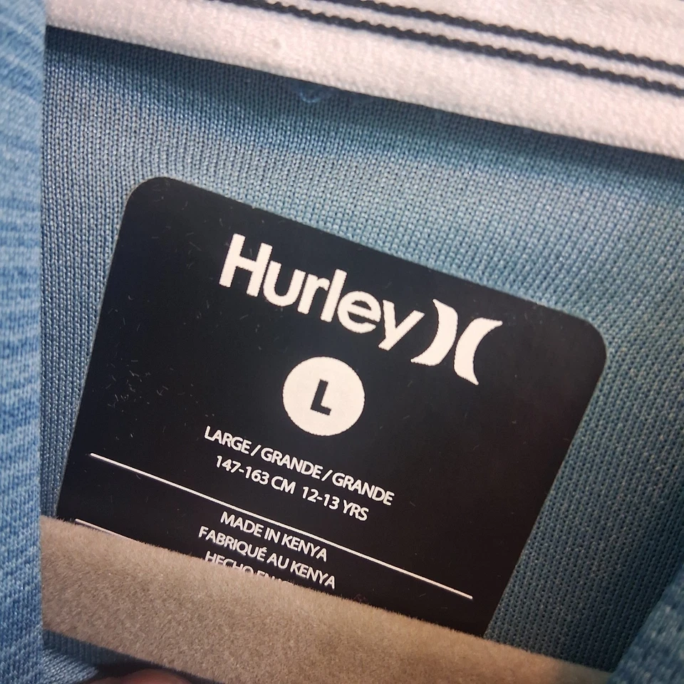Sudadera con Capucha Hurley Talla Grande Azul Unisex Jóvenes Niños/Niñas Talla 12-14 Logo Bolsillo Dañado Foto 3 de 4