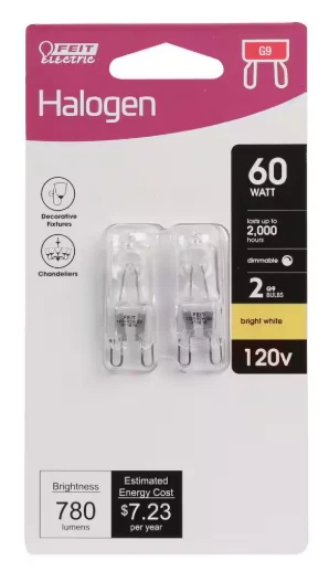 Feit Electric 60-Watt T4 G9 Bi-Pin Base Dimmable Light Bulb Only One Bulb 🔷 - Image 4 of 4