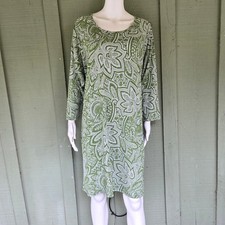 MICHAEL Michael Kors Green Paisley print Slinky Dress XL
