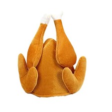 Roasted Turkey Hat Thanksgiving Plush Turkey Costume Funny Hat Holiday Party ...