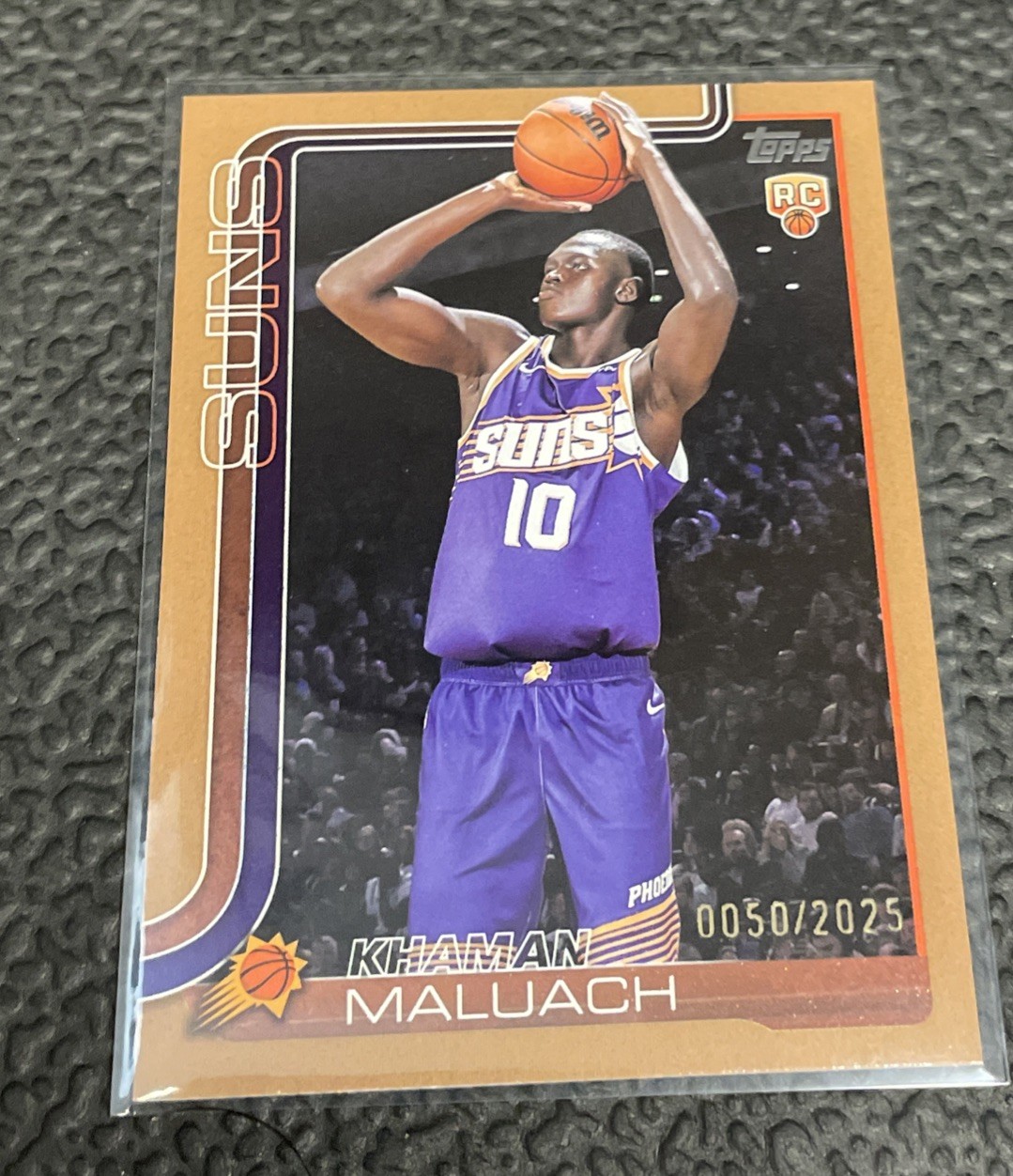 2025 Topps Flagship Basketball- Khaman Maluach Gold Border /2025 #210 RC SP