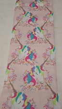 Cotton Fabric 1 Yard X 44" Pink Blue Green Unicorns Sewing Crafts Quilting
