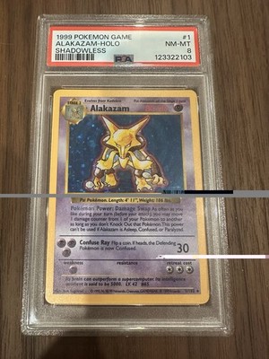 1999 POKEMON BASE SET SHADOWLESS #1 ALAKAZAM-HOLO PSA 8 NM-MT | eBay