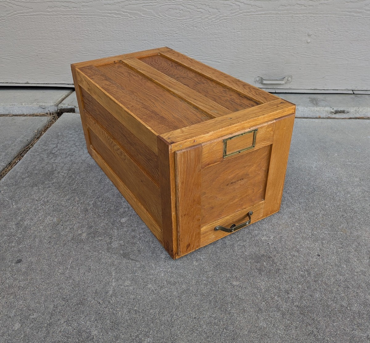 Antique Globe Wernicke Oak Wood File Cabinet Drawer Box Law
