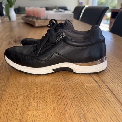 Caprice Sneaker, Gr. 38, Leder Schwarz Bequemes Anziehen und Gehen Easy Entry