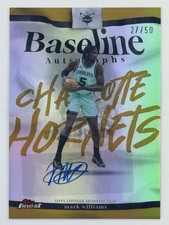 Mark Williams 2025-26 Topps Finest Baseline Autographs Gold Refractor Auto /50
