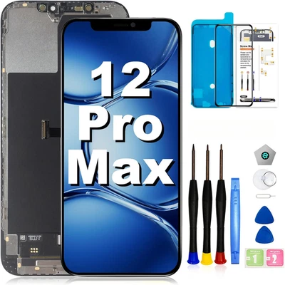 LMQ FHD Display Für iPhone 12 Pro Max LCD OLED Bildschirm 3D TouchScreen Vormontiert