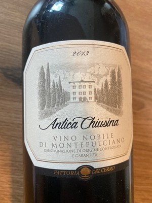 Fattoria del Cerro Antica Chiusina Sangiovese Rotwein Italien 2013, 14,5%