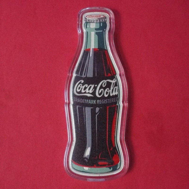 COCA-COLA One Troy Ounce 999 Fine Silver - Enameled Coke Bottle