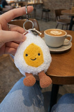 Jellycat Amuseables Boiled Egg Bag Charm - Cute Soft Plush Keychain Toy Gift NWT