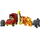 LEGO DUPLO Vintage 1990 Zoo Van Set w/ Giraffe Elephant Hippo Tiger Figures