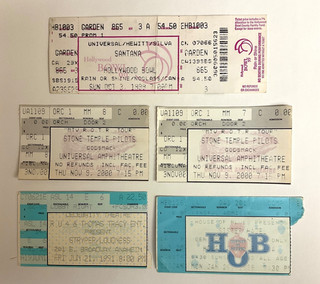 Lot Of (5) Concert Ticket Stubs Santana Stone Temple Pilots Stryper/Loudness