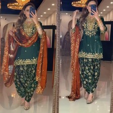 Dress Bollywood Suit Pakistani Indian Wedding Dhoti Top Salwar Kameez Party Wear