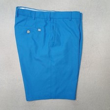 Peter Millar Shorts Mens 35 Blue 9" Golf Salem Performance Chino Stretch Pockets