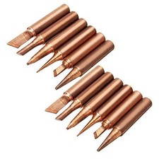 12Pcs Soldering Tips Kit 900M Lead-Free Copper Solder Iron Tip Welding Tool