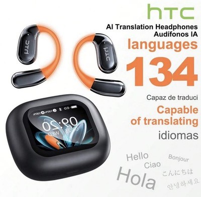 HTC NE27 Übersetzer Ohrhörer Echtzeit Übersetzer Kopfhörer 130+ Sprachen Glow