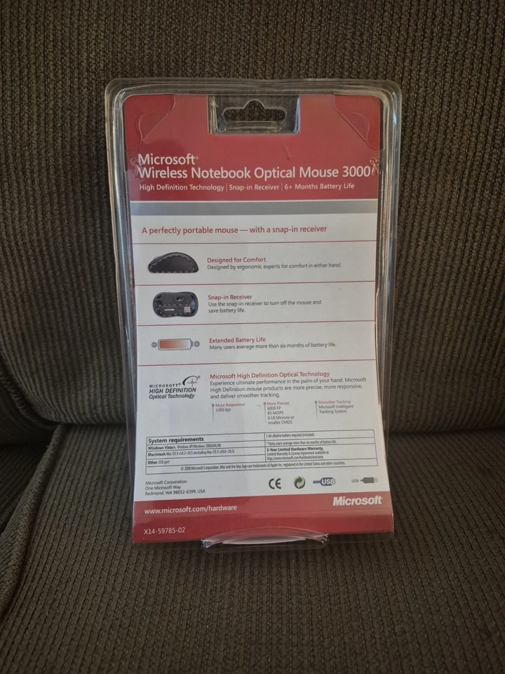 NEW Microsoft Notebook 3000 Wireless Optical Mouse Special Edition Mac PC Sealed - Image 2 of 4