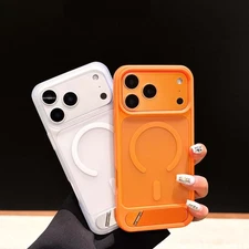 Mag Safe Contractile Stand Matte Phone Case For iPhone 17 Pro Max/Air/17Pro/17 