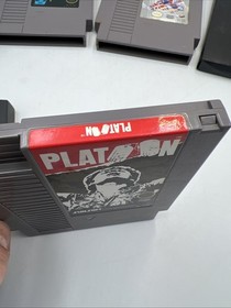 Lot of 3 Nintendo NES Game Cartridges Tested - Platoon,Blade Of Steel, Wrestling