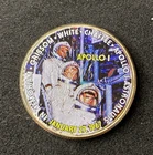 Colorized Kennedy Half Dollar Apollo 1 In Memoriam Free Shipping