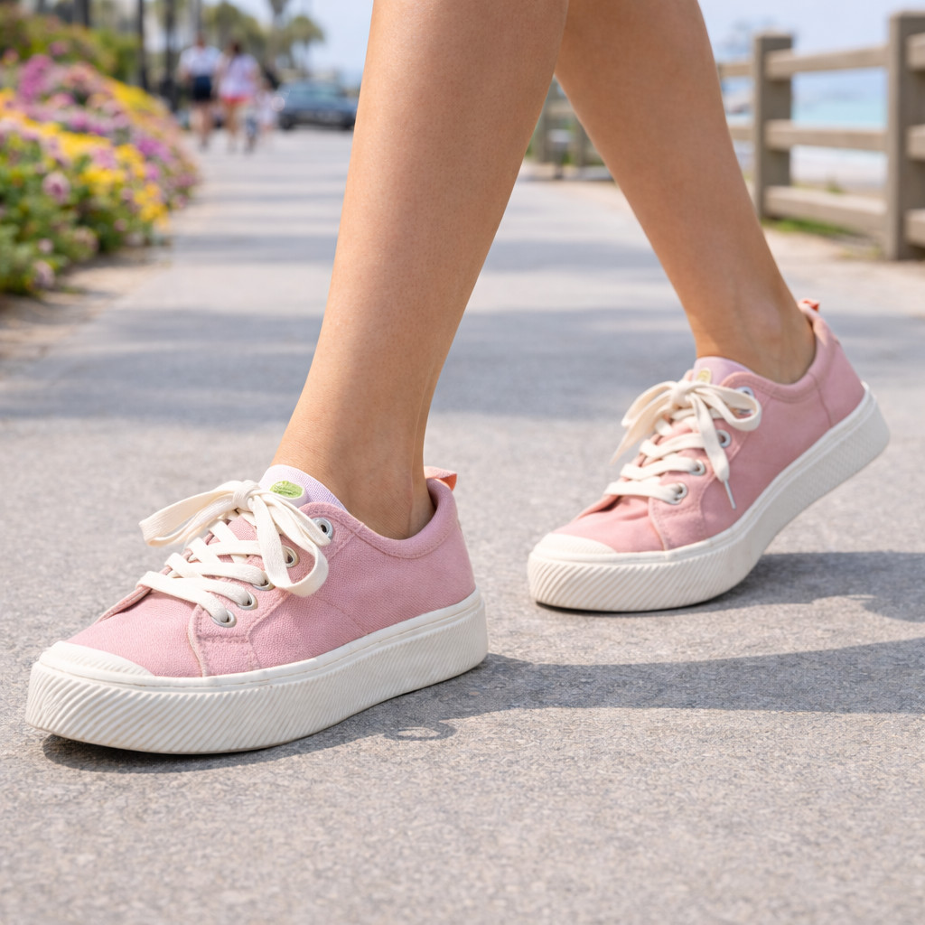 Women's 10 M Low Top Canvas Vegan Shoes Clean Display