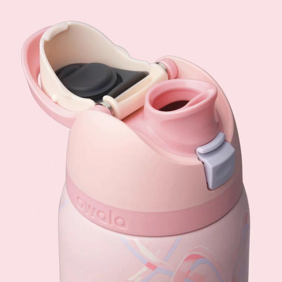 Owala Sugar Plum Fairy 32 Oz FreeSip Water Bottle Holiday Edition Pink - Image 2 of 4