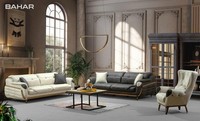 Sofagarnitur 3+3+1 Sitzer Gruppe Sofa Sessel Sofas Stoff Klassisches Set Luxus