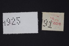 NEW ZEALAND PERFIN .925 T6 91 NUMERAL KODAK 1960S