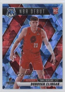 2024-25 Panini Mosaic NBA Debut Ice Prizm /125 Donovan Clingan #261 Rookie RC
