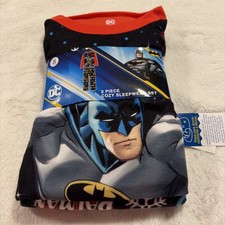 NEW Komar Kids Boys Size 8 DC Comics Batman Sleepwear Fleece Pajamas 2pc Set