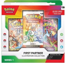 PRESALE SEALED CASE: 6x Pokemon First Partner Illustration Collection Series 1