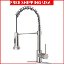 Kitchen Faucet with Pull Down Sprayer Brushed Nickel