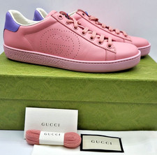 Gucci Ace Interlocking G Pink/ Blue Womens Le...