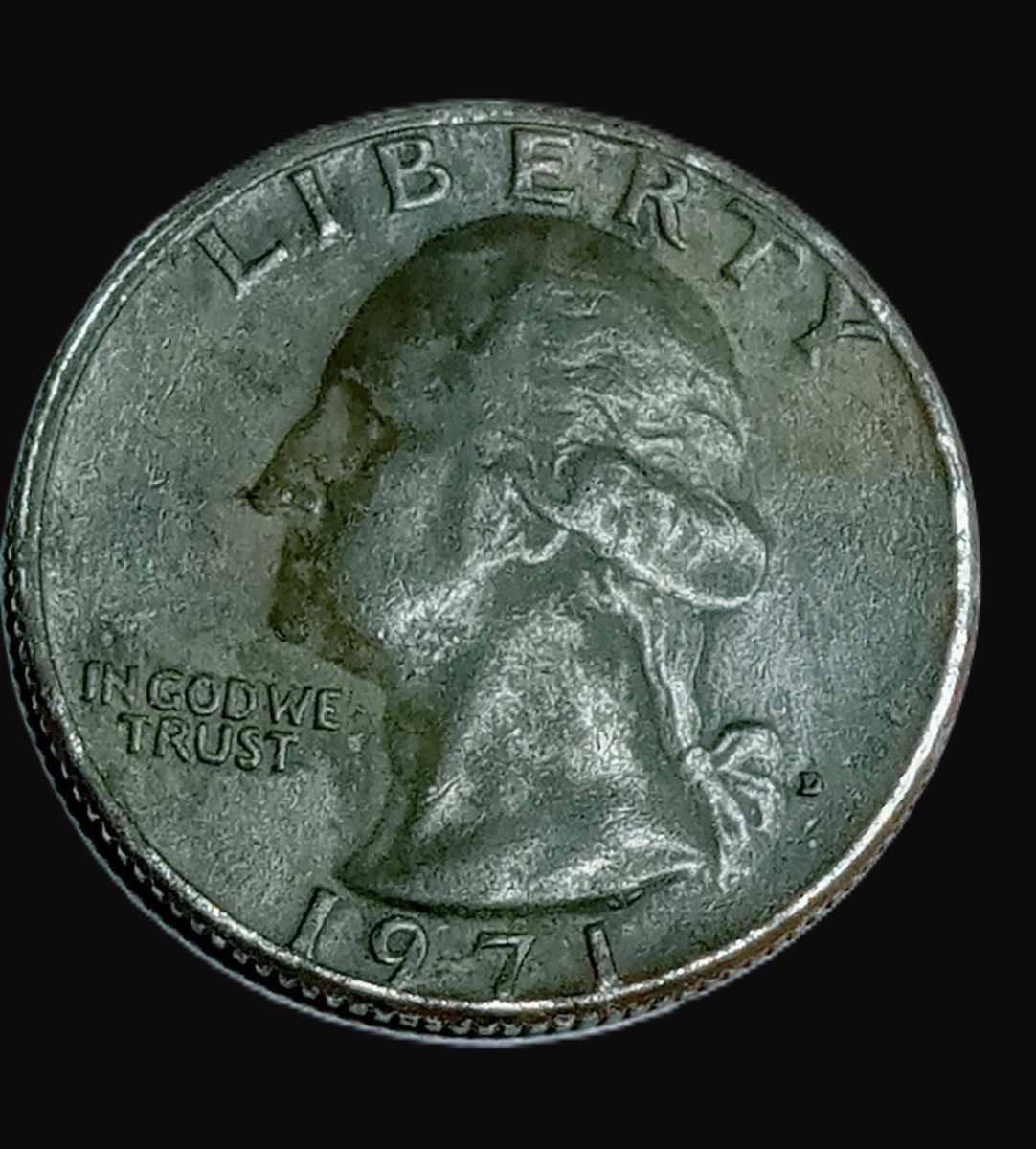 1971 D Quarter Error Missing ALL Cladding RPM Good Condition For