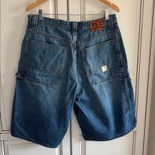 Vintage Polo Ralph Lauren Jean Co Canton Carpenter Shorts Blue Denim Mens 36