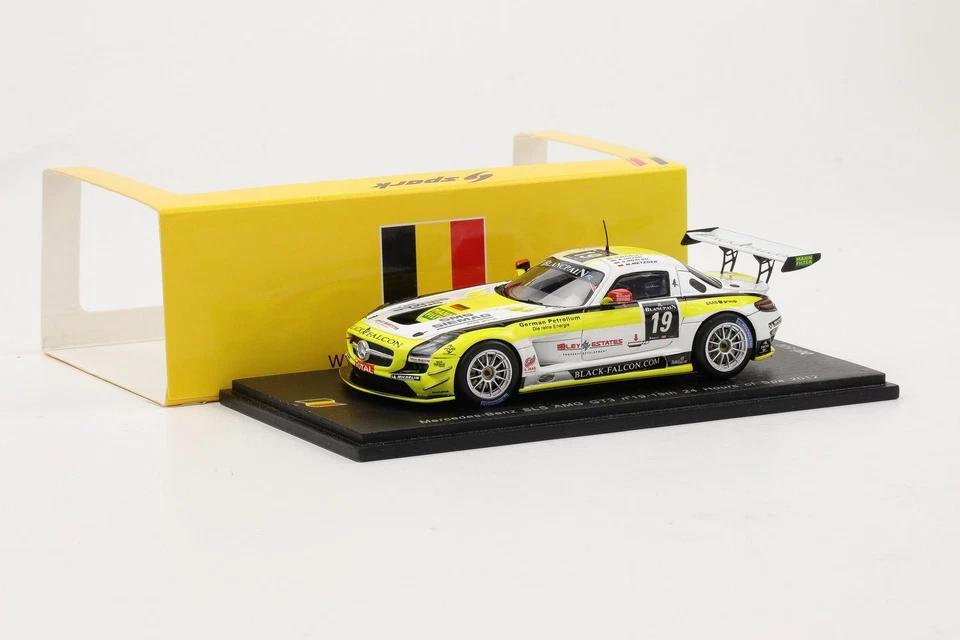 1:43 Spark Mercedes-Benz SLS AMG GT3 #19 Black Falcon 24h Spa 2012 SB034 - Immagine 3 di 4