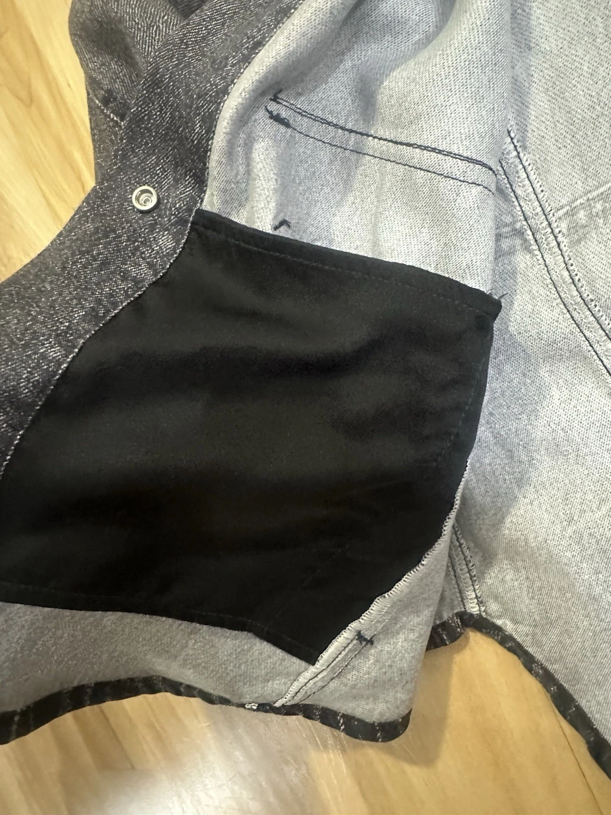 ALLSAINTS Hettie Shacket Men’s M Black Denim Lyocell Button Front Pockets image 5