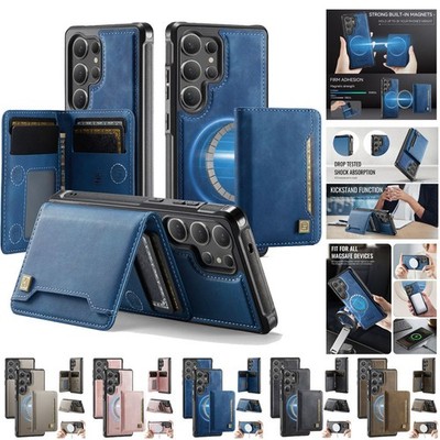 For Samsung S26 S25 S24 S23 S22 S21 A17 A16 Case Wallet Leather Shockproof Cover
