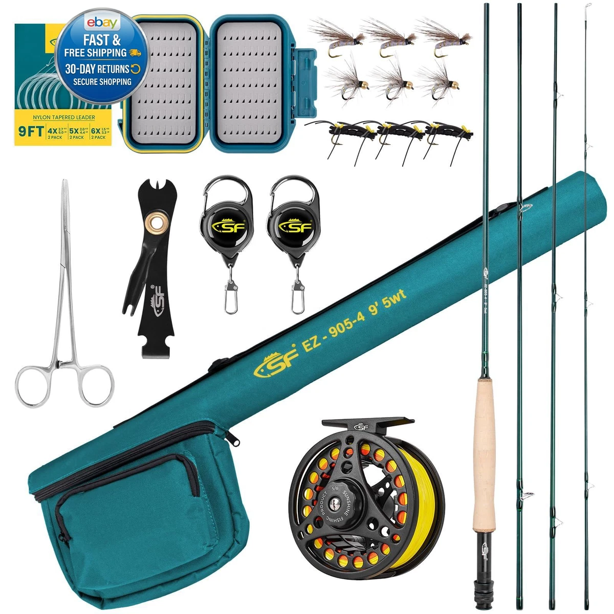 ebay fishing rod and reel combos Spining Reels (2-Pack), 5-Foot 6-Inch 2-Piece Fishing Pole, Size 2000 Reels, Pre-Spooled with 10 lb and 15 lb Mono Line5FT/1.5M : Sports & Outdoors this kit delivers professional Bass Fishing Rod & Reel