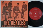 BEATLES She Loves You ARCHIVE M- SLEEVE & Sweden 45 PEACH ORANGE VARIANT swedish